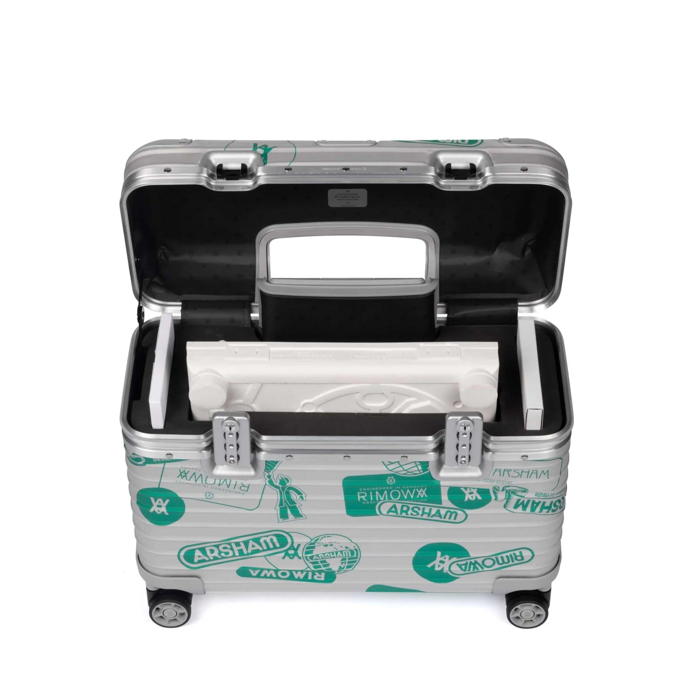 Daniel Arsham | Rimowa Eroded Turnable White with Silver Pilot Case