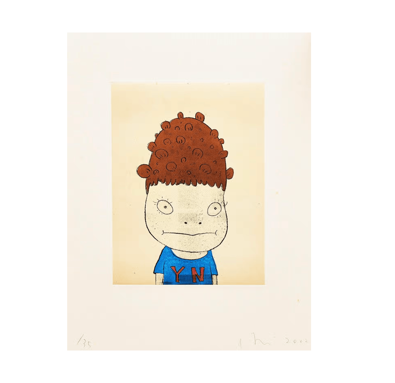 Yoshitomo Nara - Y.N. (Self-Portrait) Signed Print