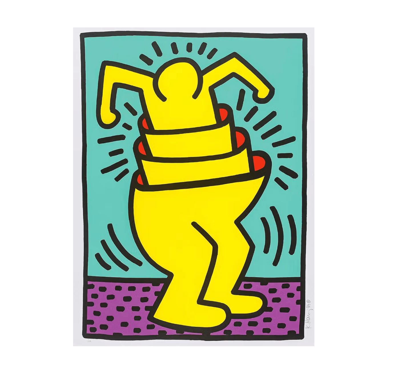 Keith Haring-Untitled (Concentric Man)