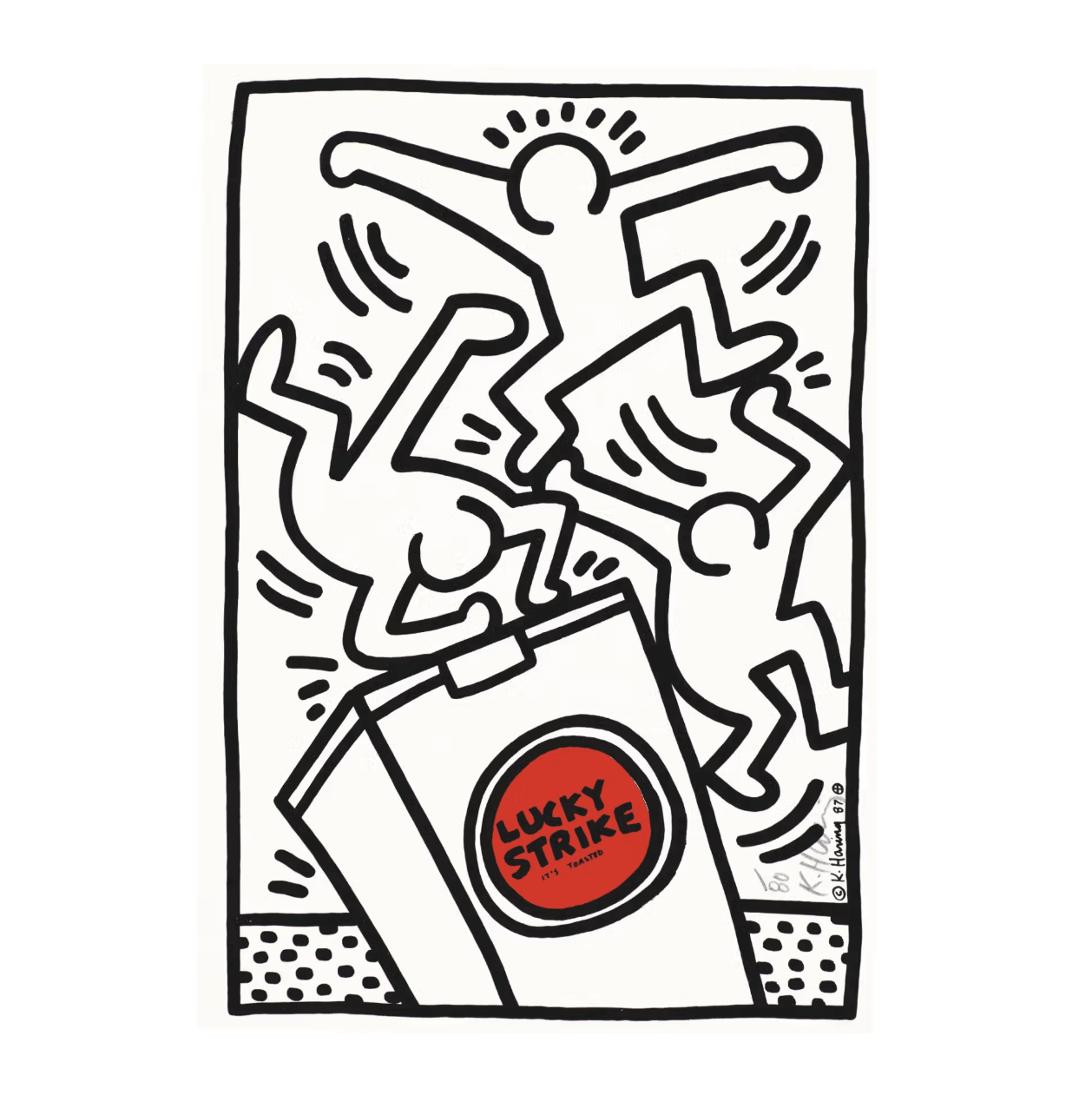 Keith Haring - Lucky Strike (white)