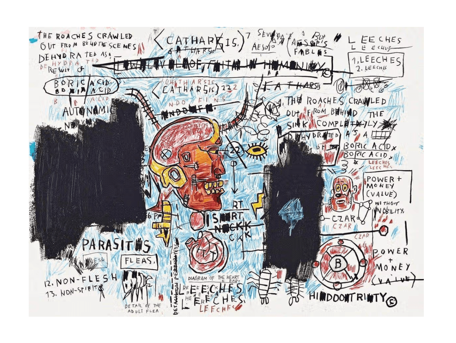 Jean-Michel Basquiat - Leeches