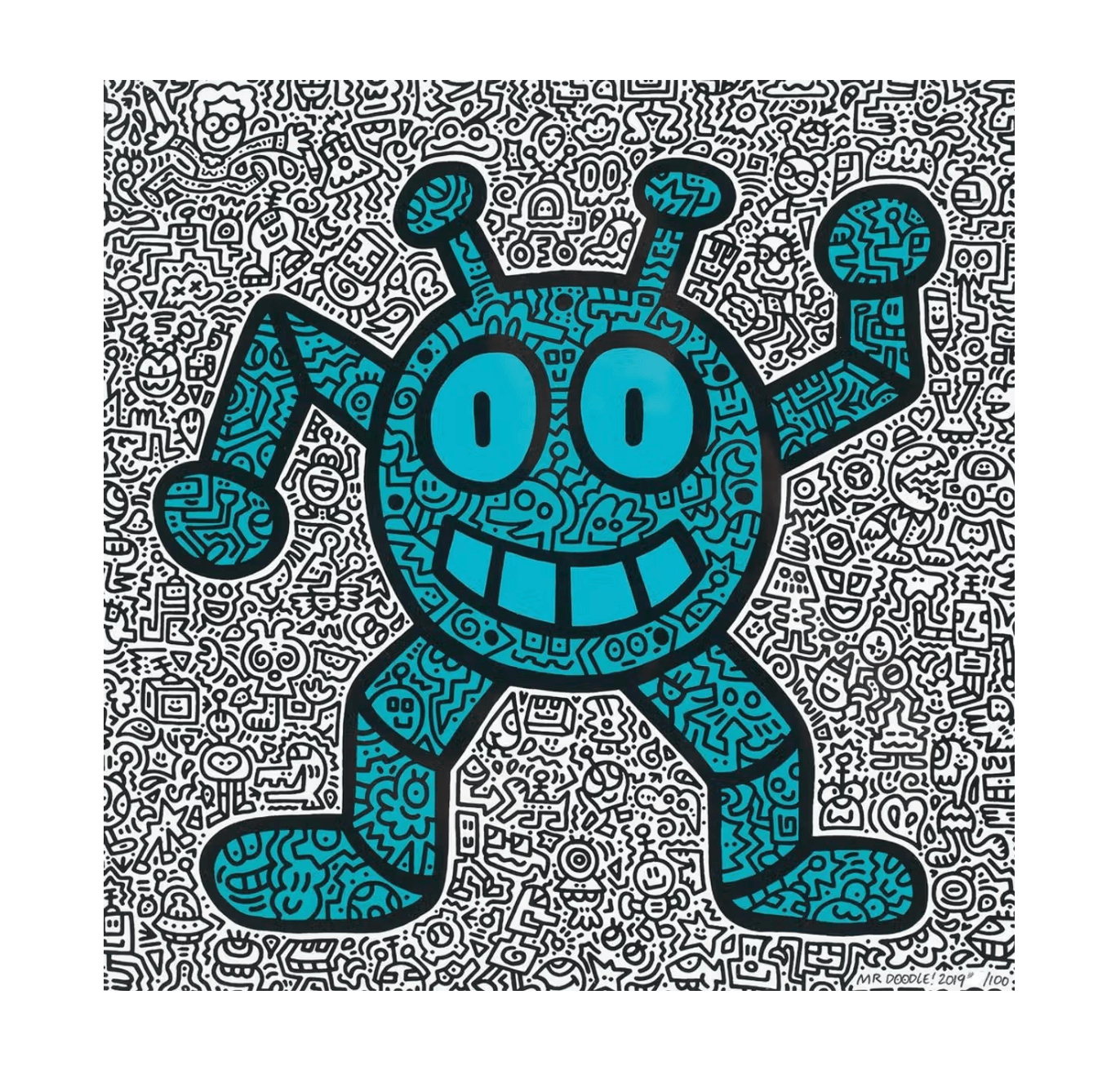 Mr Doodle-Blue Robot