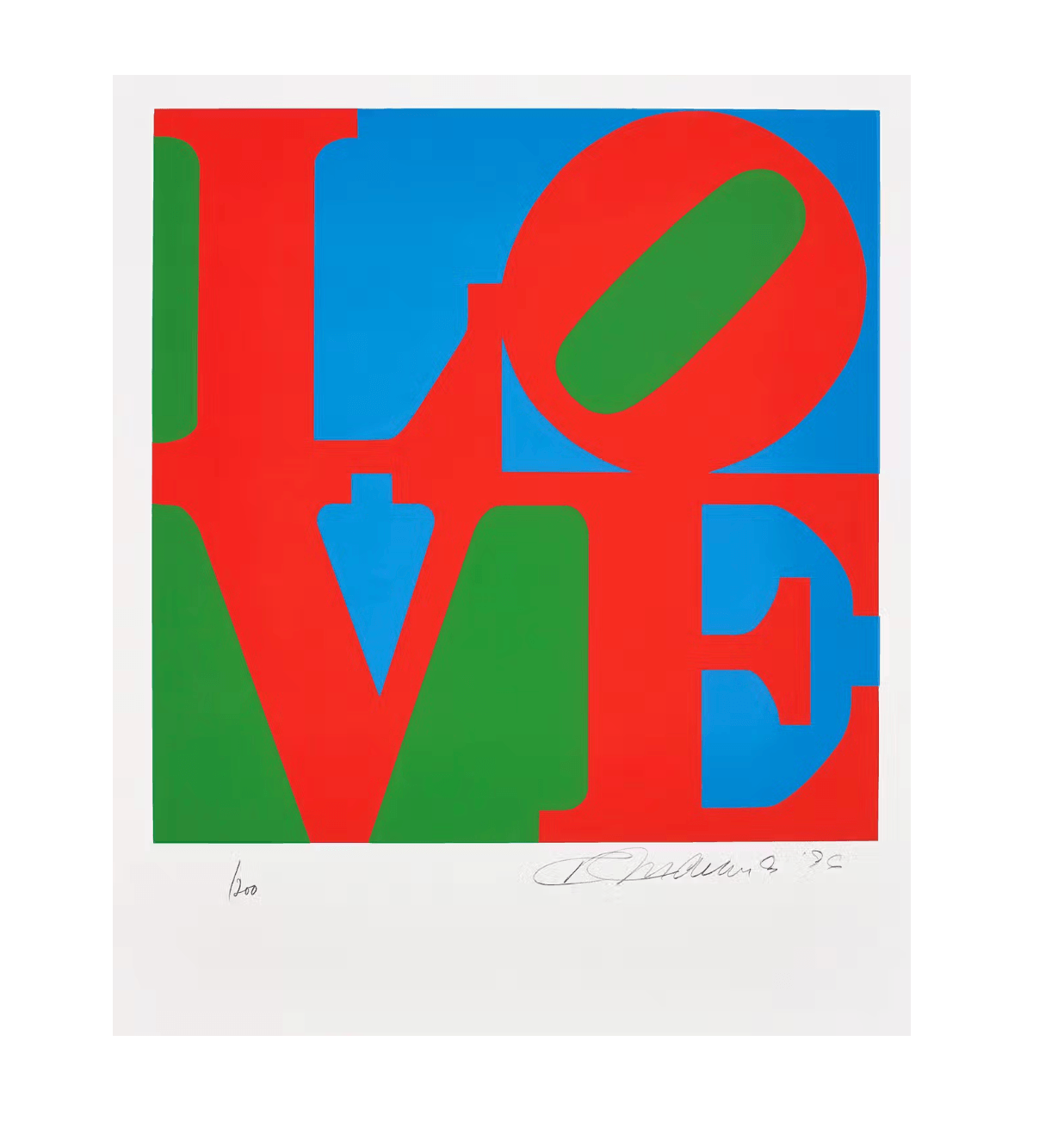 Robert Indiana-The Book Of Love (red, green and blue)