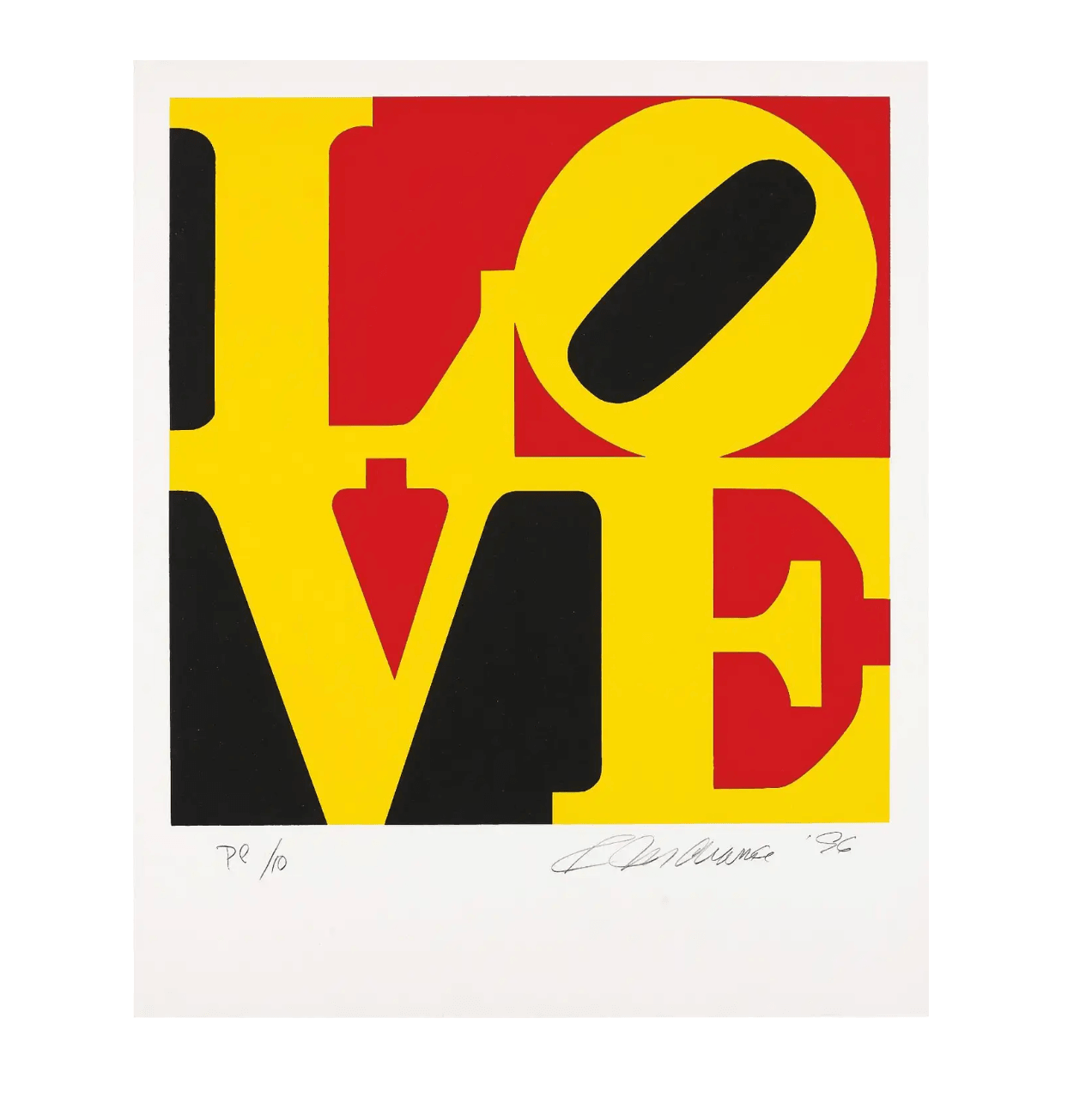 Robert Indiana-The Book Of Love (yellow, black and red)