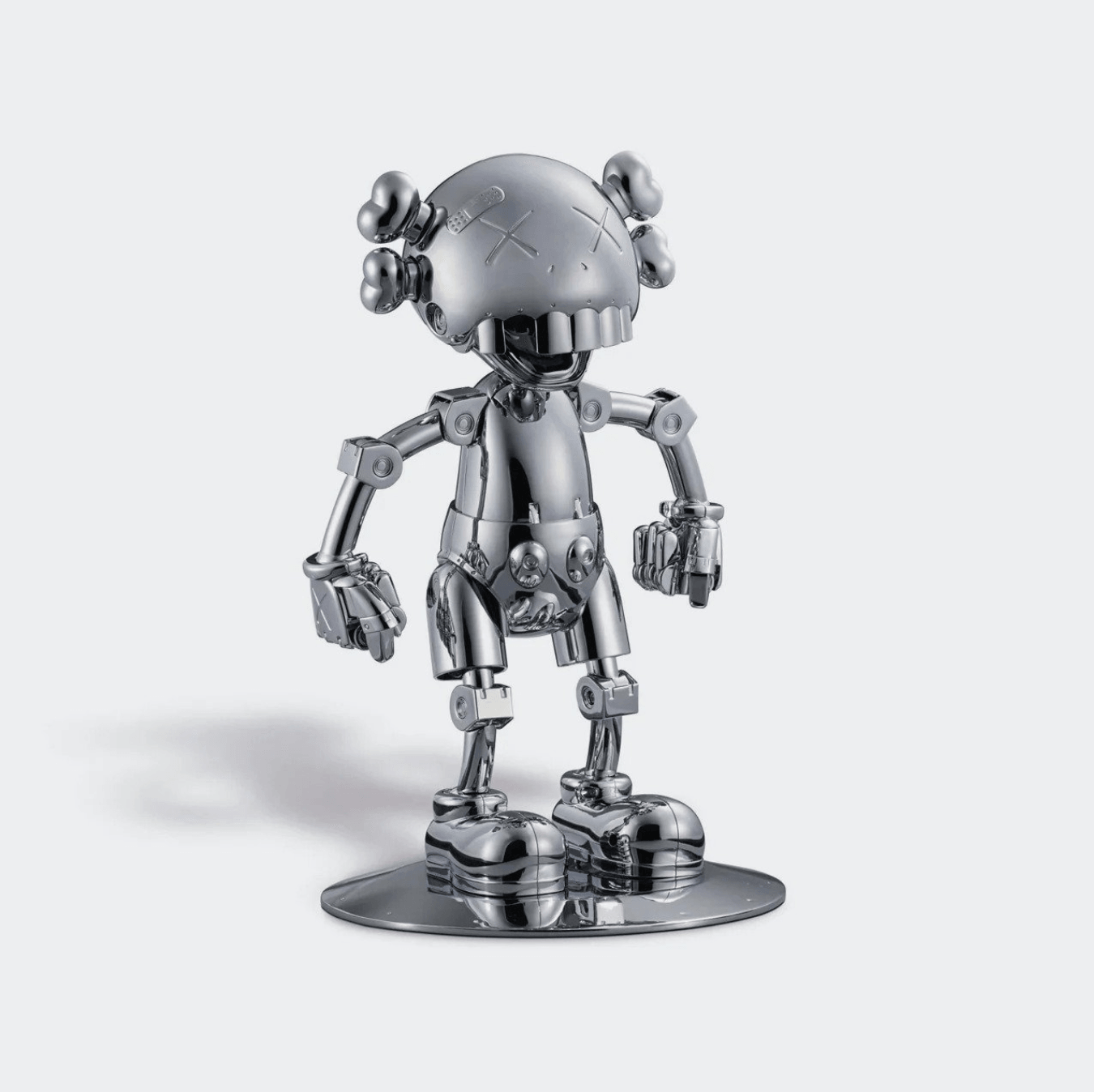 KAWS-KAWS x Hajime Sorayama No Future Companion Figure Silver Chrome