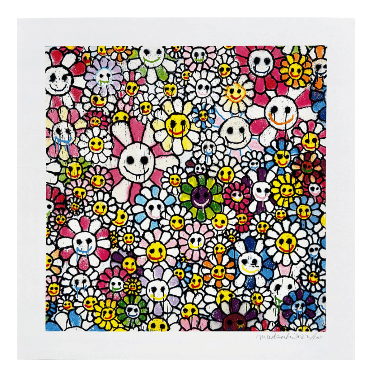 MADSAKI-Homage to Takashi Murakami Flowers 3_P, 2022