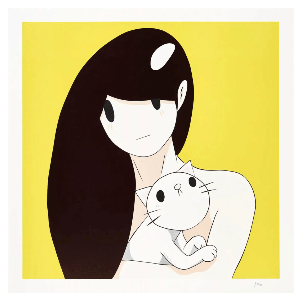 Takeru Amano-Venus with Cat (Yellow), 2021