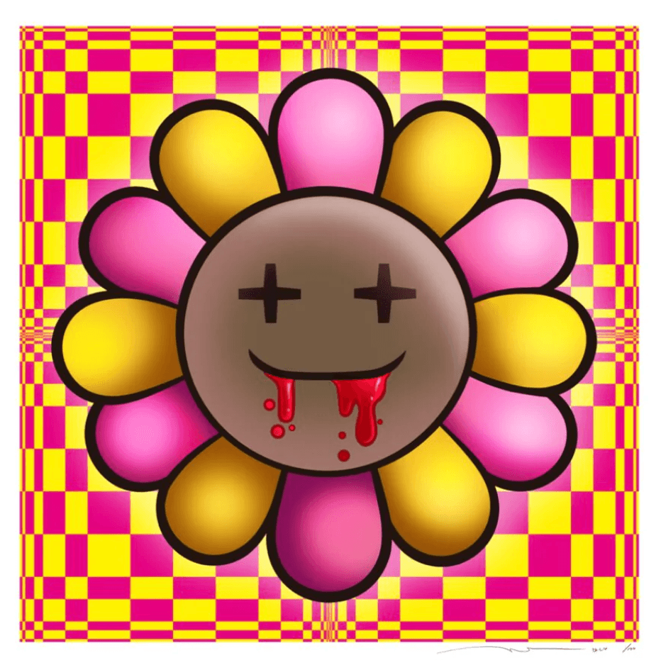 Takashi Murakami - Murakami.Flower #8832 Vertigo Background, 2024