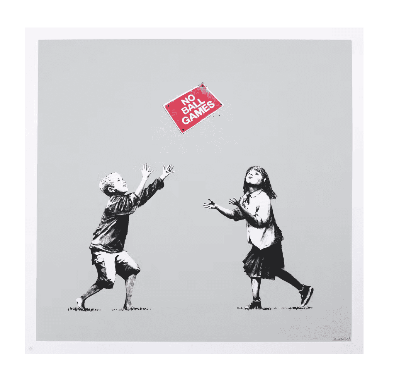 Banksy | No Ball Games (grey)