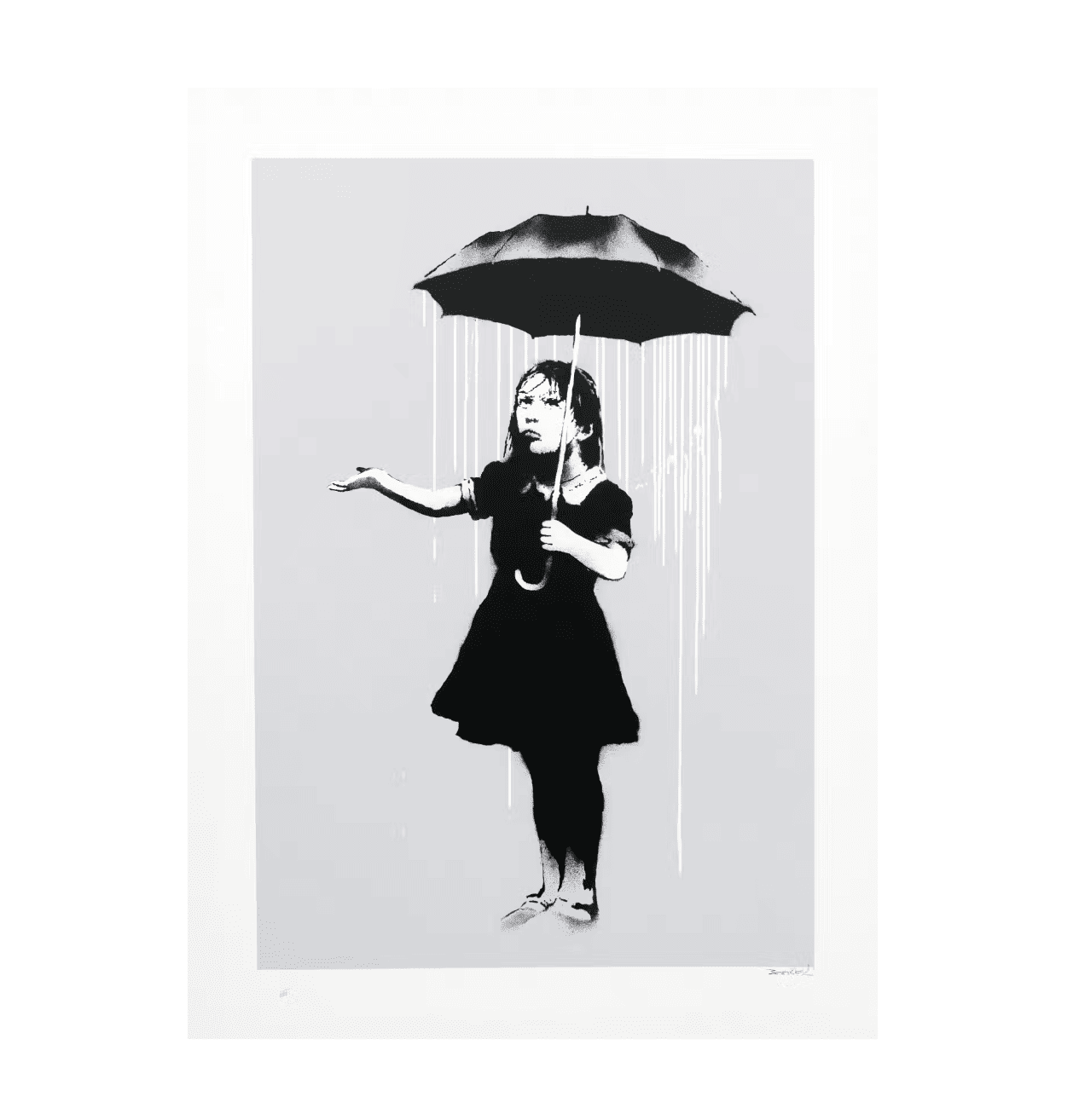 Banksy | Nola (white rain)