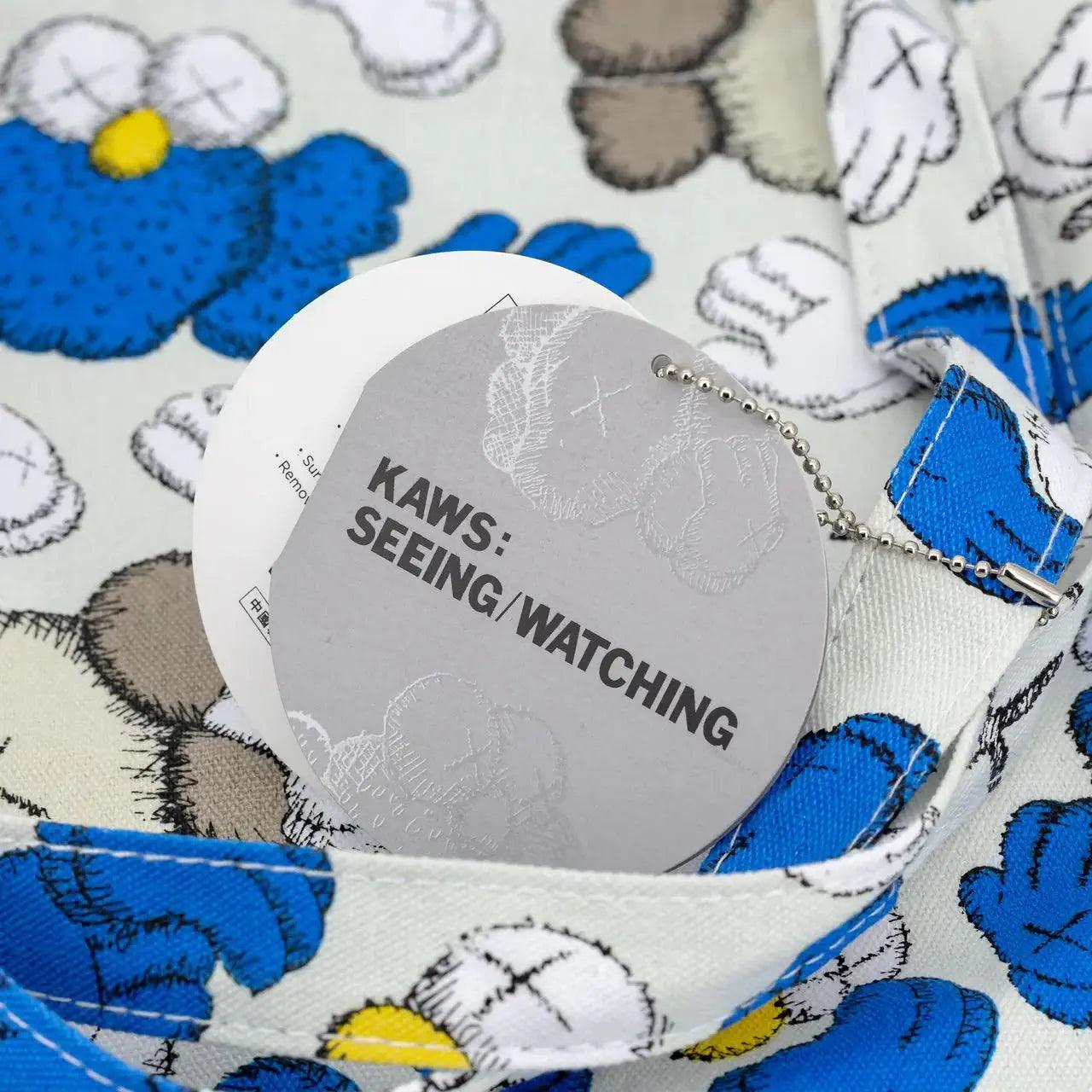 KAWS-Seeing/Watching Pattern Tote Bag