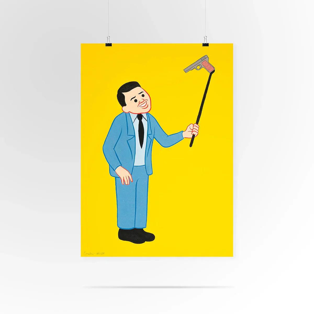 JOAN CORNELLÀ-Selfie Gun Silkscreen Prints Set4