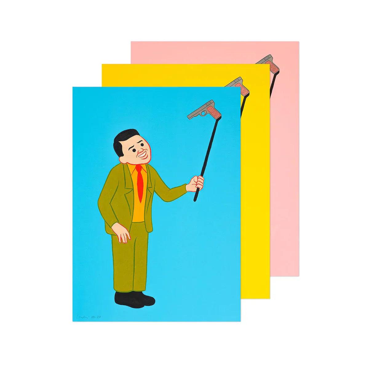 JOAN CORNELLÀ-Selfie Gun Silkscreen Prints Set